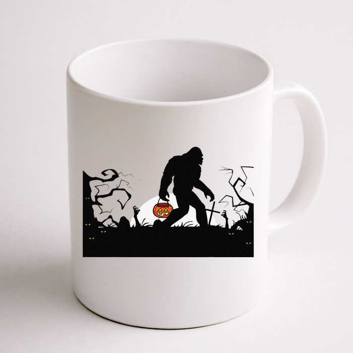 Bigfoot Halloween Bigfoot Lover Front & Back Coffee Mug