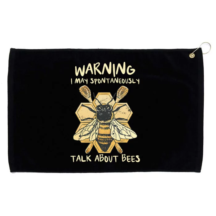 Bee Honeycomb Beekeeper Apiarist Funny Beekeeping Lover Grommeted Golf Towel