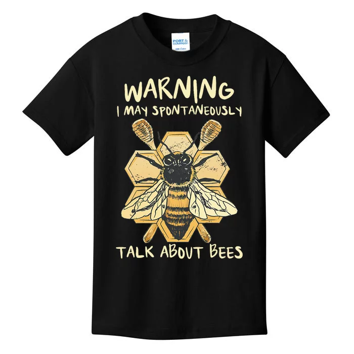 Bee Honeycomb Beekeeper Apiarist Funny Beekeeping Lover Kids T-Shirt