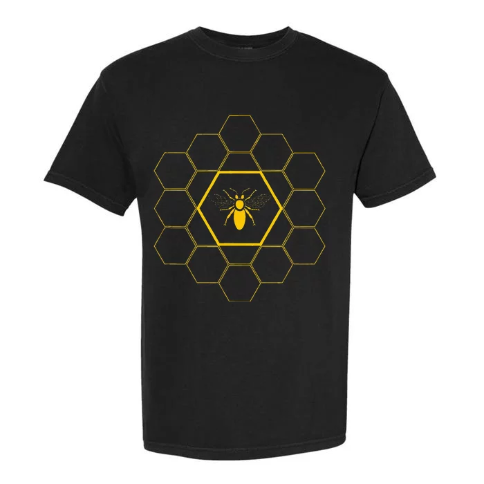 Bee Honeycomb Beekeeper Beekeeping Garment-Dyed Heavyweight T-Shirt