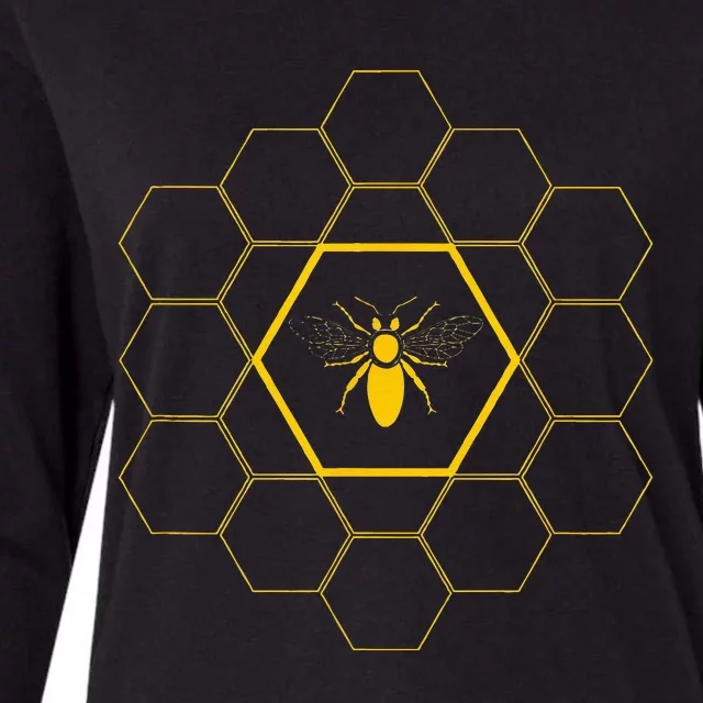 Bee Honeycomb Beekeeper Beekeeping Womens Cotton Relaxed Long Sleeve T-Shirt