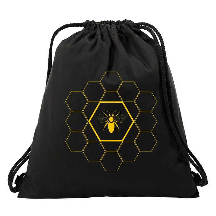 Bee Honeycomb Beekeeper Beekeeping Drawstring Bag