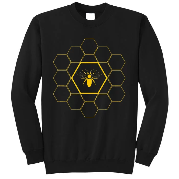 Bee Honeycomb Beekeeper Beekeeping Tall Sweatshirt