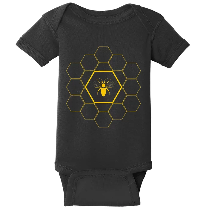 Bee Honeycomb Beekeeper Beekeeping Baby Bodysuit