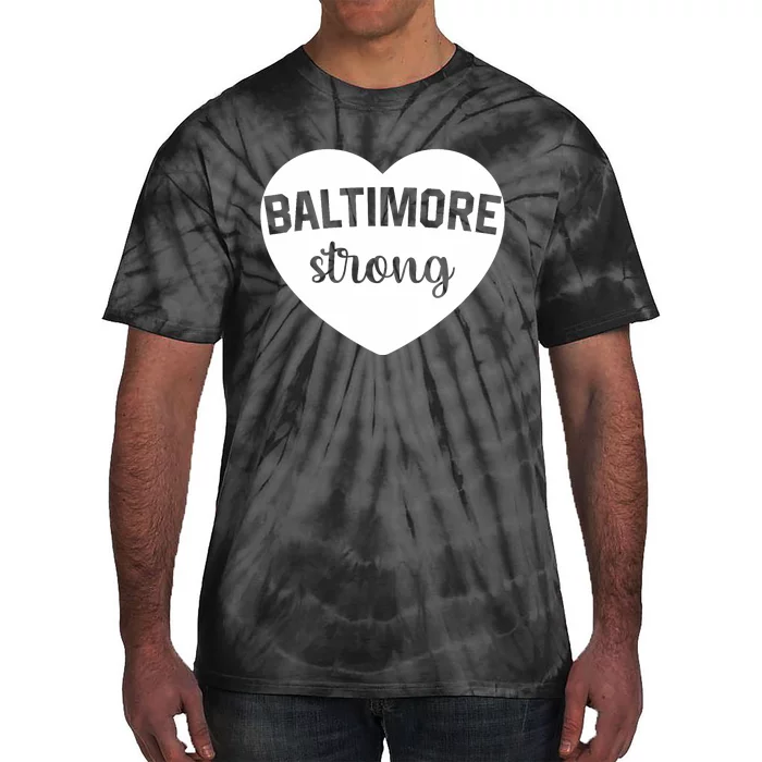 Baltimore Heart Baltimore Bridge Heart Baltimore Strong Tie-Dye T-Shirt