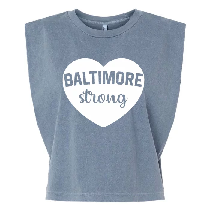 Baltimore Heart Baltimore Bridge Heart Baltimore Strong Garment-Dyed Women's Muscle Tee