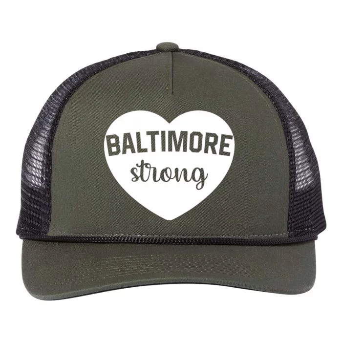 Baltimore Heart Baltimore Bridge Heart Baltimore Strong Retro Rope Trucker Hat Cap