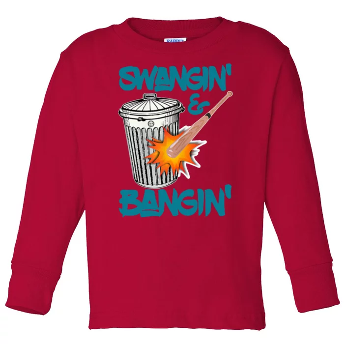 Bangin Houston Baseball Team Toddler Long Sleeve Shirt