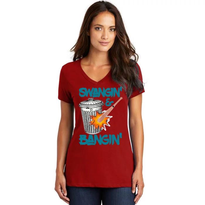 Bangin Houston Baseball Team Women's V-Neck T-Shirt