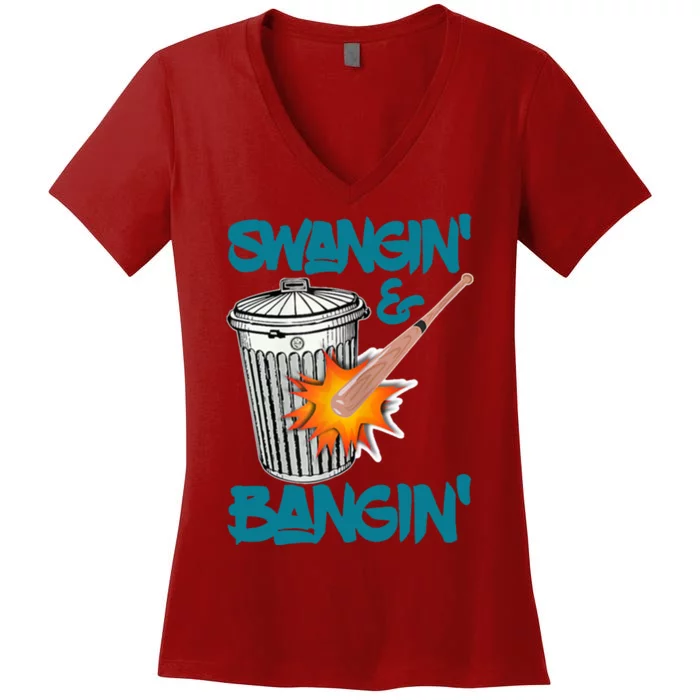 Bangin Houston Baseball Team Women's V-Neck T-Shirt