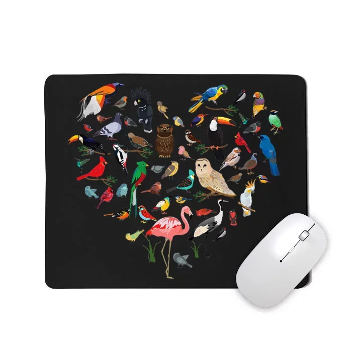 Bird Heart Birding Bird Watching Birder Bird Watcher Mousepad