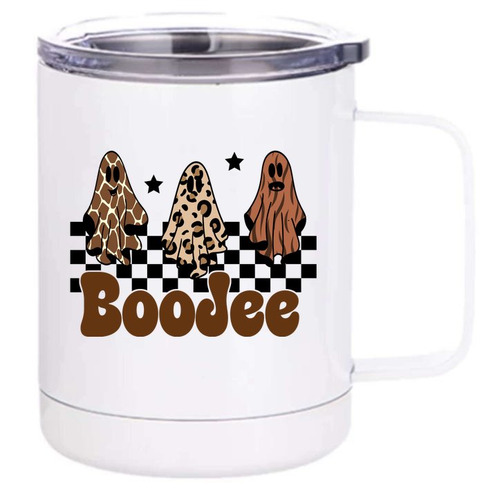 BooJee Halloween Bougie Ghost Funny Front & Back 12oz Stainless Steel Tumbler Cup