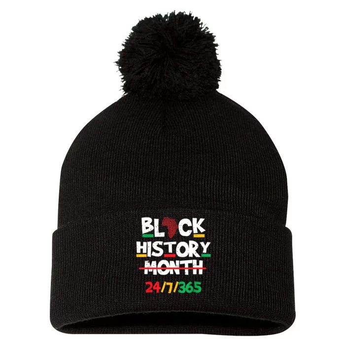 Black Heritage Black History Month 24 7 Proud Pom Pom 12in Knit Beanie