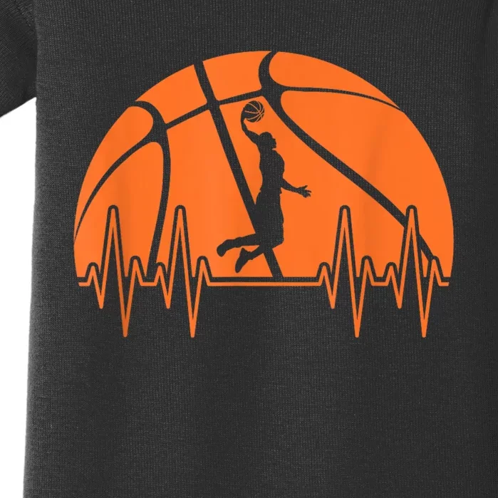 Basketball Heartbeat Basketball Player Baby Bodysuit