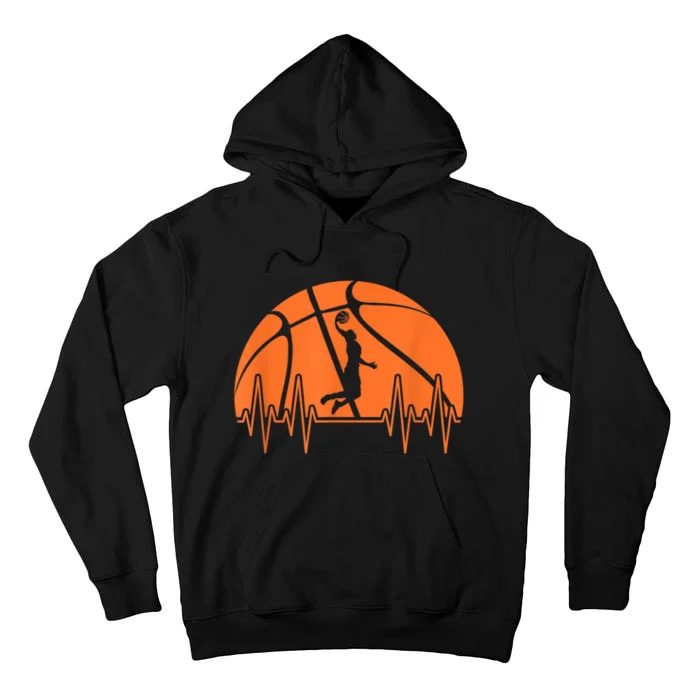 Basketball Heartbeat Basketball Player Tall Hoodie