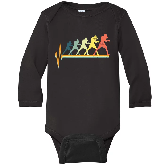 Boxing Heartbeat Boxer Gift Love Baby Long Sleeve Bodysuit