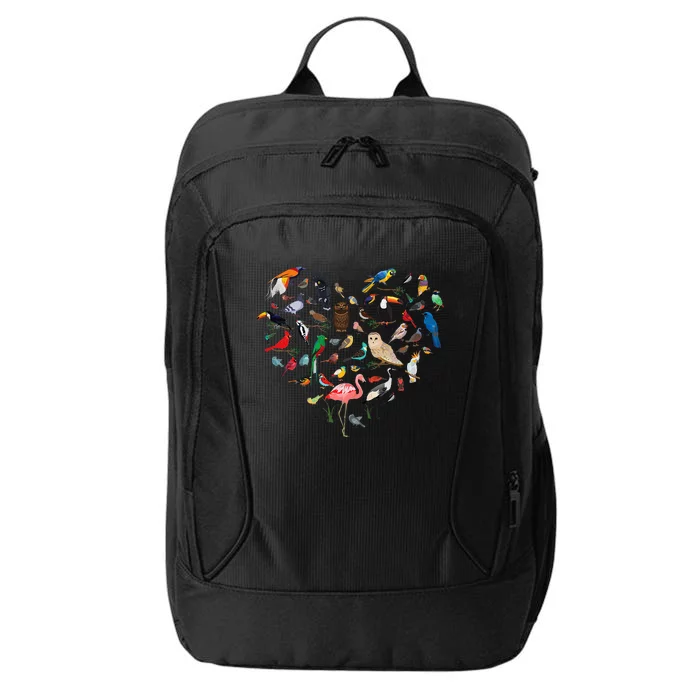 Bird Heart Birding BirdWatching Birder Bird Watcher City Backpack