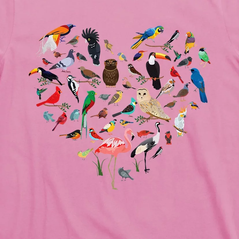 Bird Heart Birding BirdWatching Birder Bird Watcher T-Shirt