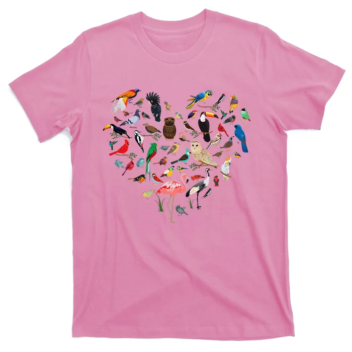 Bird Heart Birding BirdWatching Birder Bird Watcher T-Shirt