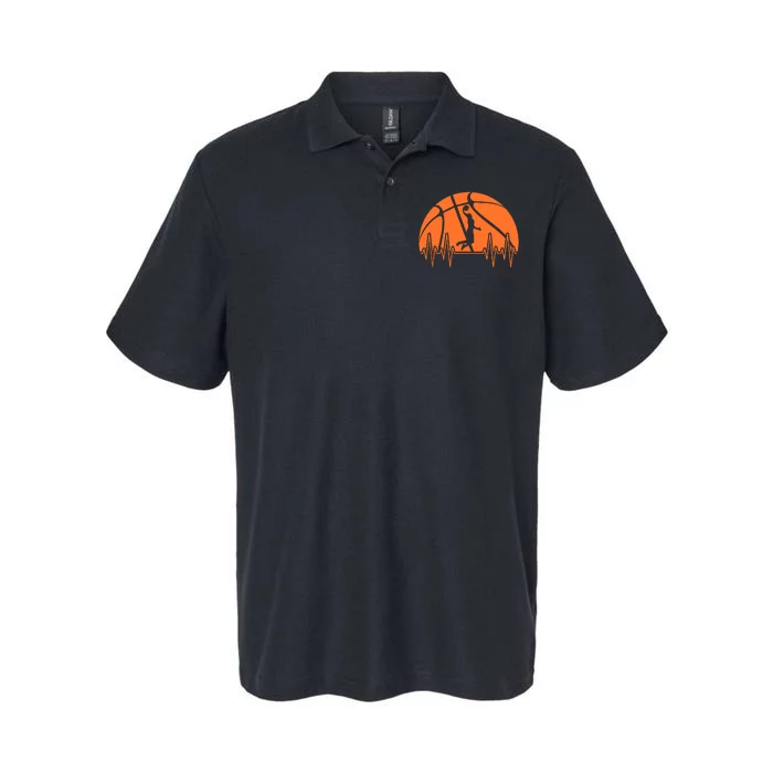 Basketball Heartbeat Basketball Player Softstyle Adult Sport Polo