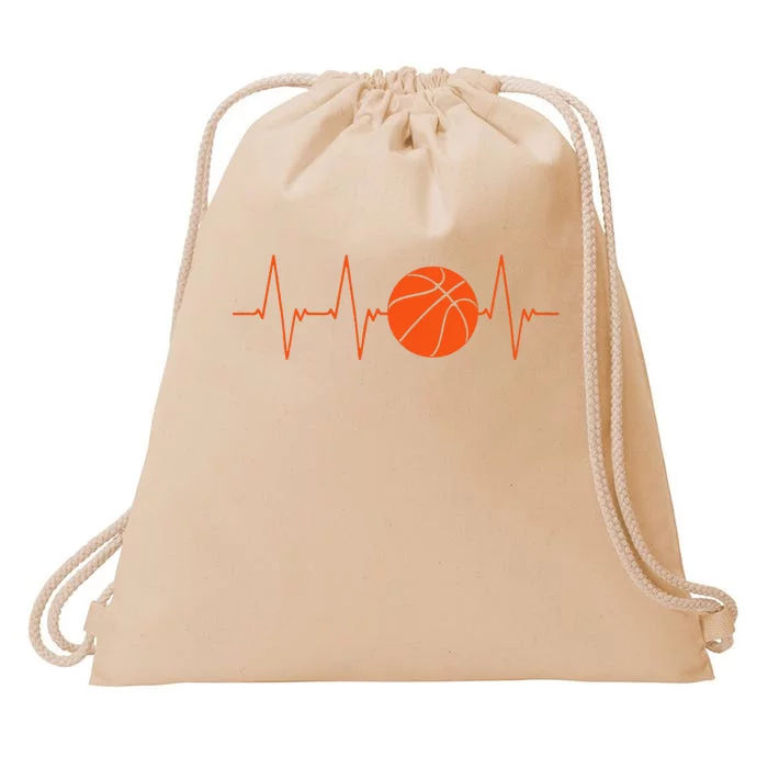 Basketball Heartbeat Bball Gift Drawstring Bag