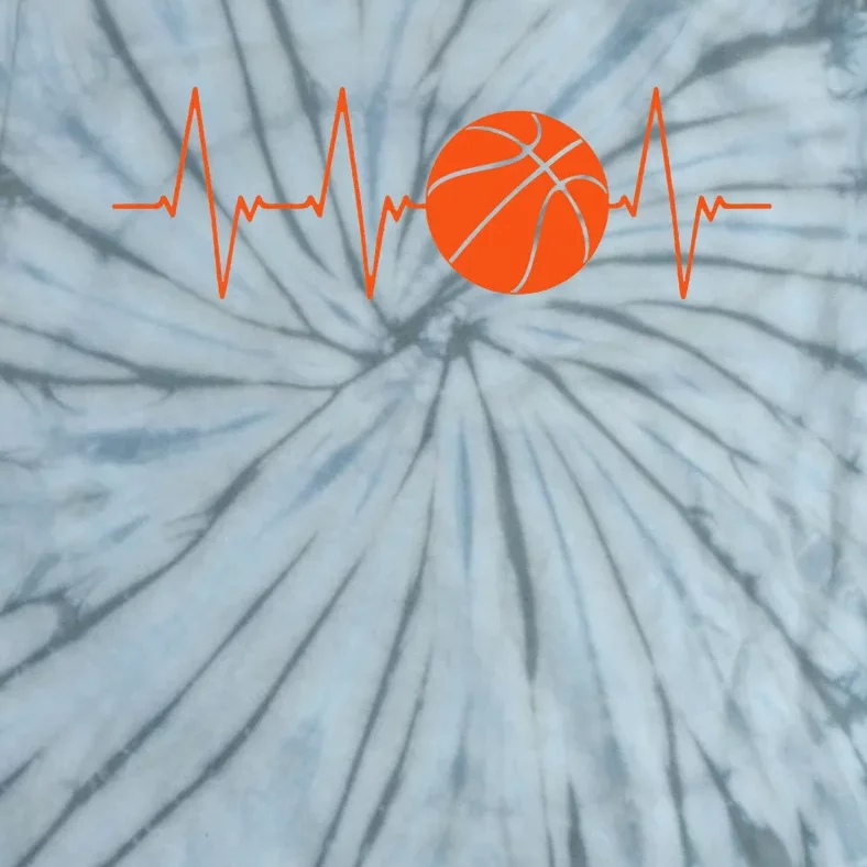 Basketball Heartbeat Bball Gift Tie-Dye T-Shirt