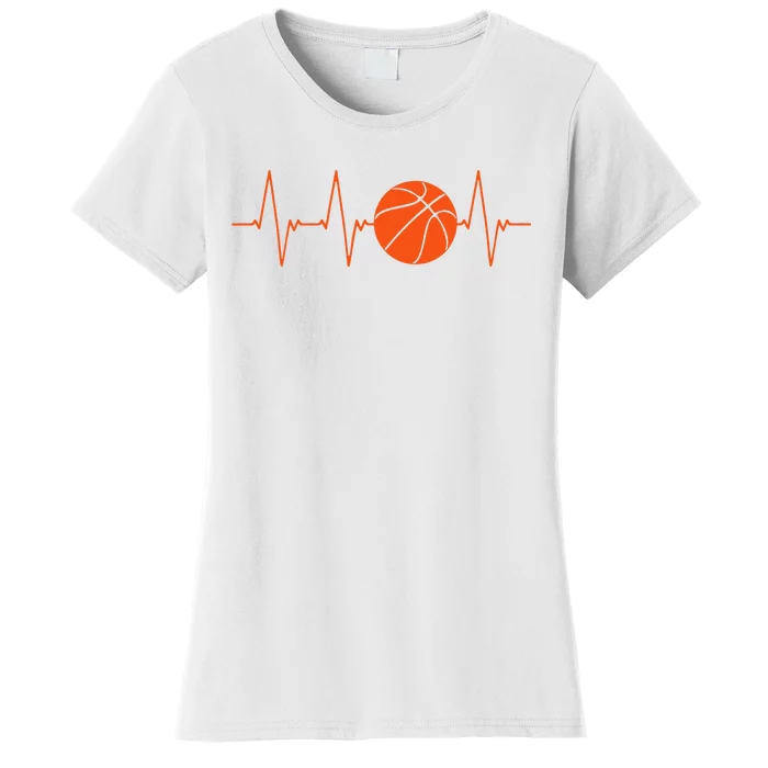 Basketball Heartbeat Bball Gift Women's T-Shirt