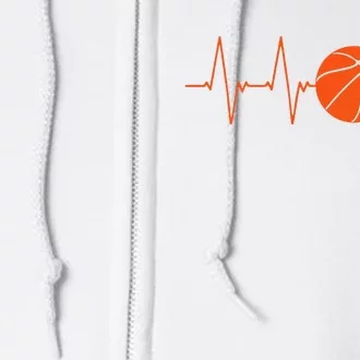 Basketball Heartbeat Bball Gift Full Zip Hoodie