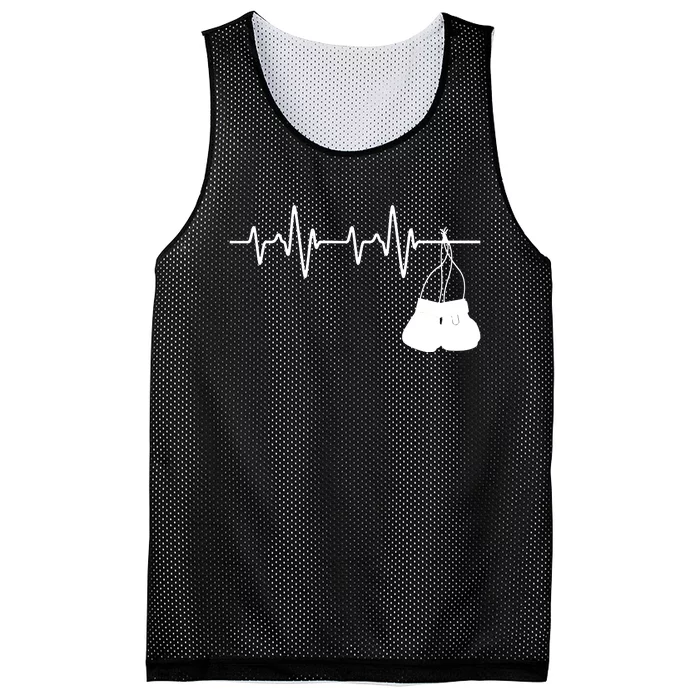 Boxing Heartbeat Boxing Lover Boxer Kickboxing Fan Mesh Reversible Basketball Jersey Tank