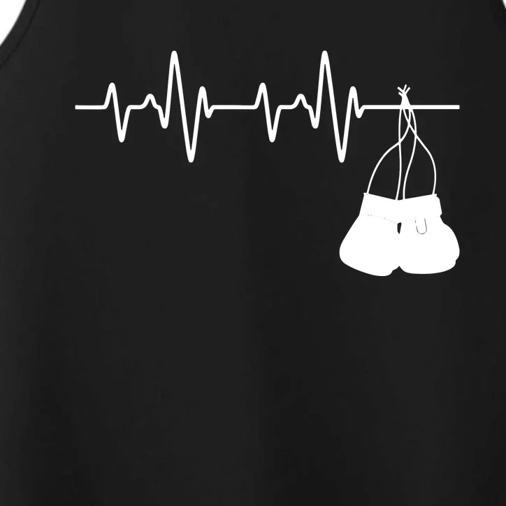 Boxing Heartbeat Boxing Lover Boxer Kickboxing Fan Performance Tank