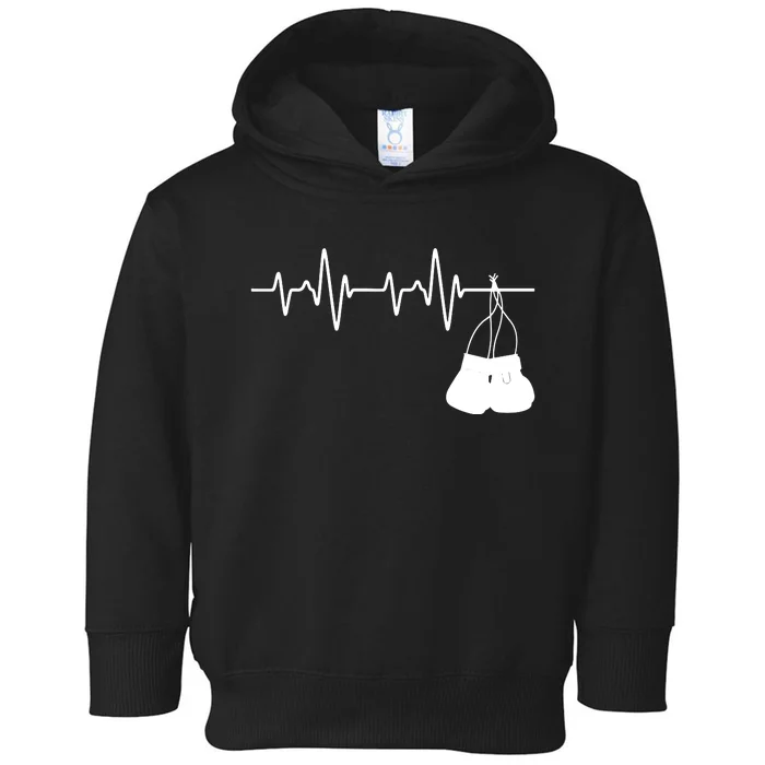 Boxing Heartbeat Boxing Lover Boxer Kickboxing Fan Toddler Hoodie