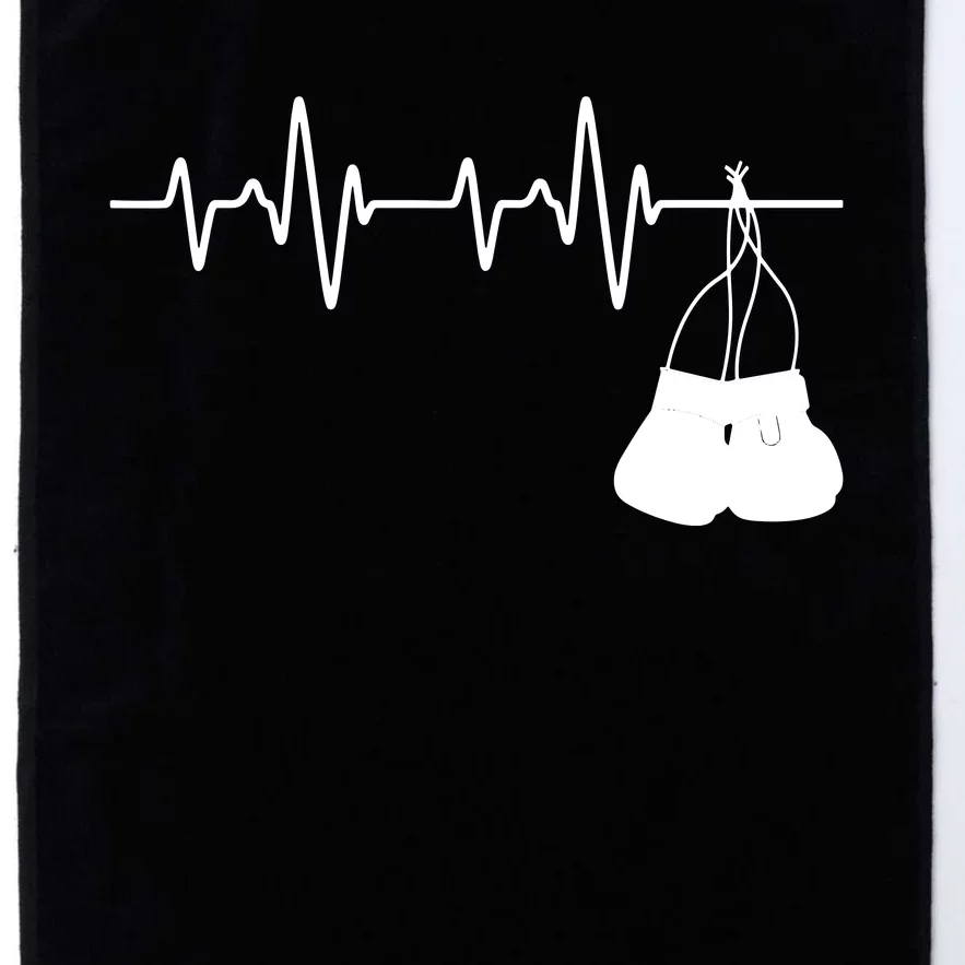 Boxing Heartbeat Boxing Lover Boxer Kickboxing Fan Platinum Collection Golf Towel