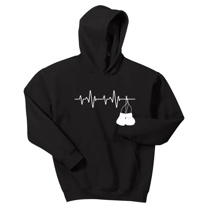 Boxing Heartbeat Boxing Lover Boxer Kickboxing Fan Kids Hoodie