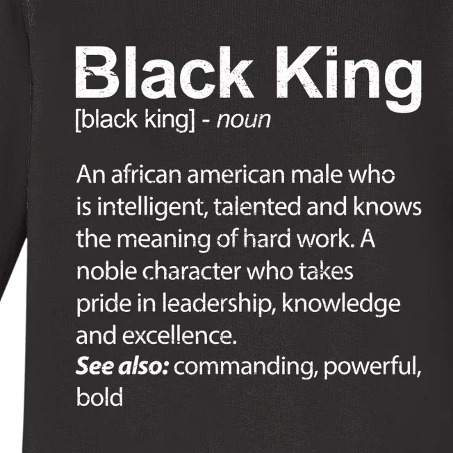 Black History Black History Month Black King Baby Long Sleeve Bodysuit