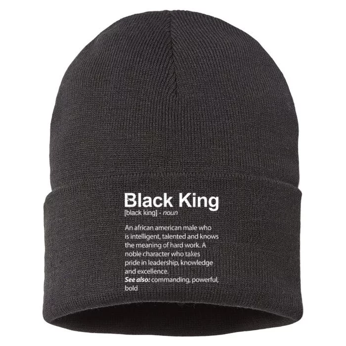 Black History Black History Month Black King Sustainable Knit Beanie