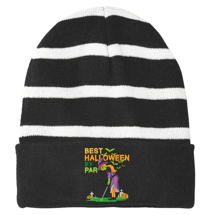 Best Halloween By Par Witch Golf Striped Beanie with Solid Band