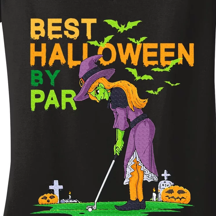 Best Halloween By Par Witch Golf Women's V-Neck T-Shirt