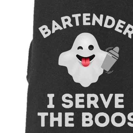 Bartender Halloween Bartender Ghost I Serve The Boos Gift Doggie 3-End Fleece Hoodie