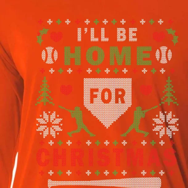 Be Home Baseball Ugly Christmas Sweater Pattern Gift Cooling Performance Long Sleeve Crew