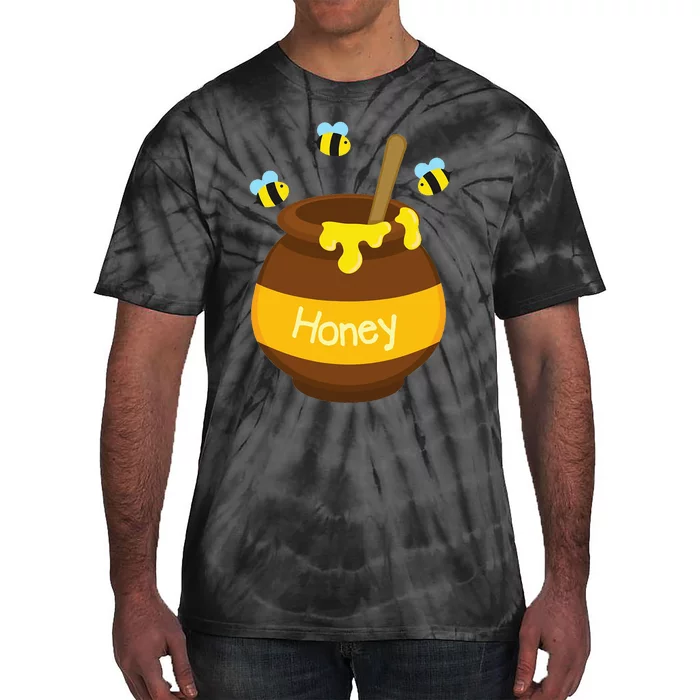 Bee Honey Buzzing Bee Beehive Pot Flying Funny Beekeeping Tie-Dye T-Shirt