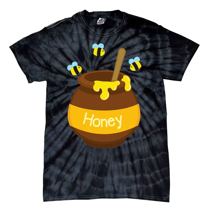 Bee Honey Buzzing Bee Beehive Pot Flying Funny Beekeeping Tie-Dye T-Shirt