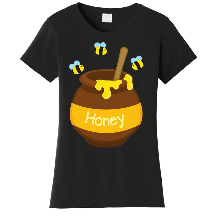 Bee Honey Buzzing Bee Beehive Pot Flying Funny Beekeeping Women's T-Shirt