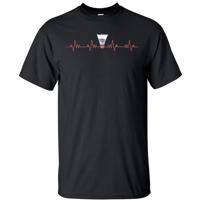 Badminton Heartbeat Tall T-Shirt