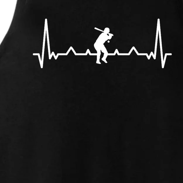 Baseball Heartbeat Baseball Gift For Baseball Player Ladies Tri-Blend Wicking Tank