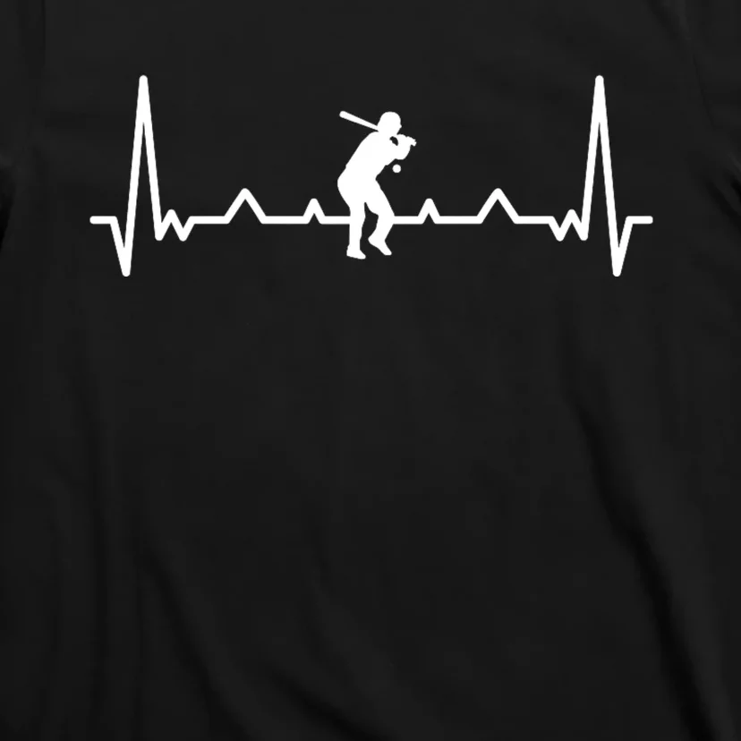 Baseball Heartbeat Baseball Gift For Baseball Player T-Shirt