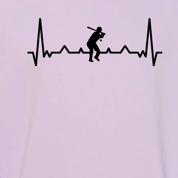 Baseball Heartbeat Baseball Gift For Baseball Player Garment-Dyed Sweatshirt