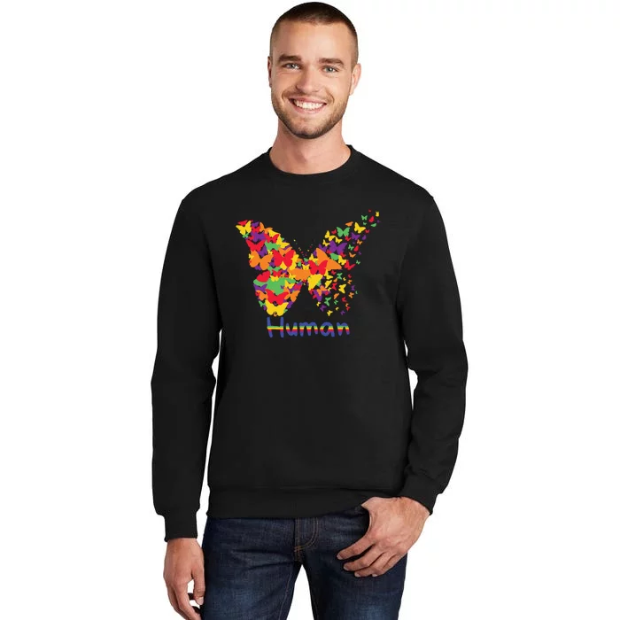 Butrfly Human Tall Sweatshirt