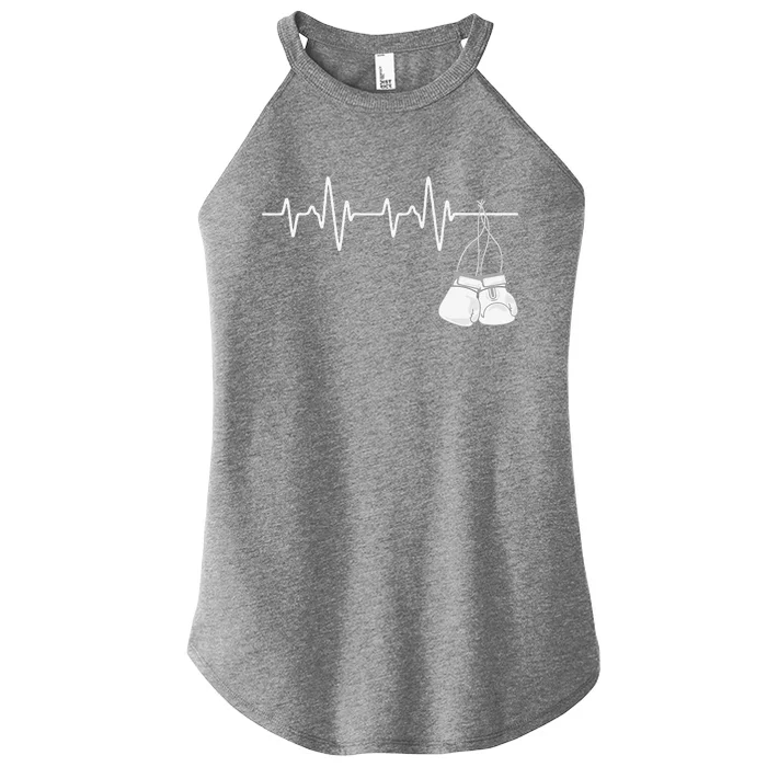 Boxing Heartbeat Boxing Lover Boxer Kickboxing Fan Women’s Perfect Tri Rocker Tank