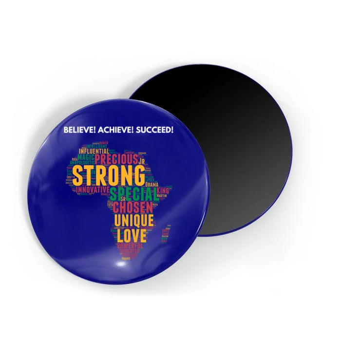 Black History Believe Achieve Succeed Black Afro Pride Gift Magnet