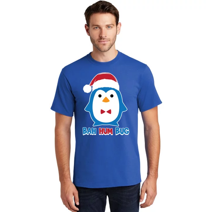 Bah Hum Bug Penguin Santa Hat Anti Xmas Scrooge Humor Gift Tall T-Shirt